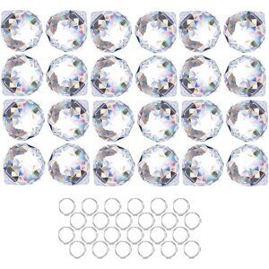 GIFTS Crystalsuncatcher 24pcs Clear Crystal Ball Prism Suncatcher